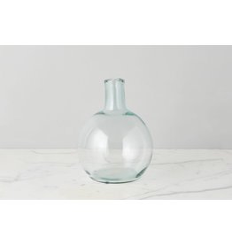 Clear Round Bottom Flask Vase, Small