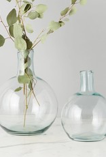 Clear Round Bottom Flask Vase, Small