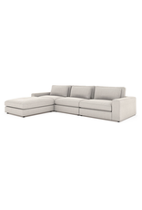 Bloor 3 pc Sectional Sofa w/Ottoman in Essence Natural