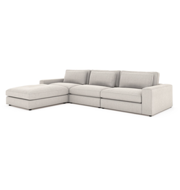Bloor 3pc Sofa w/ Ottoman in Essence Natural