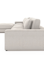 Bloor 3 pc Sectional Sofa w/Ottoman in Essence Natural