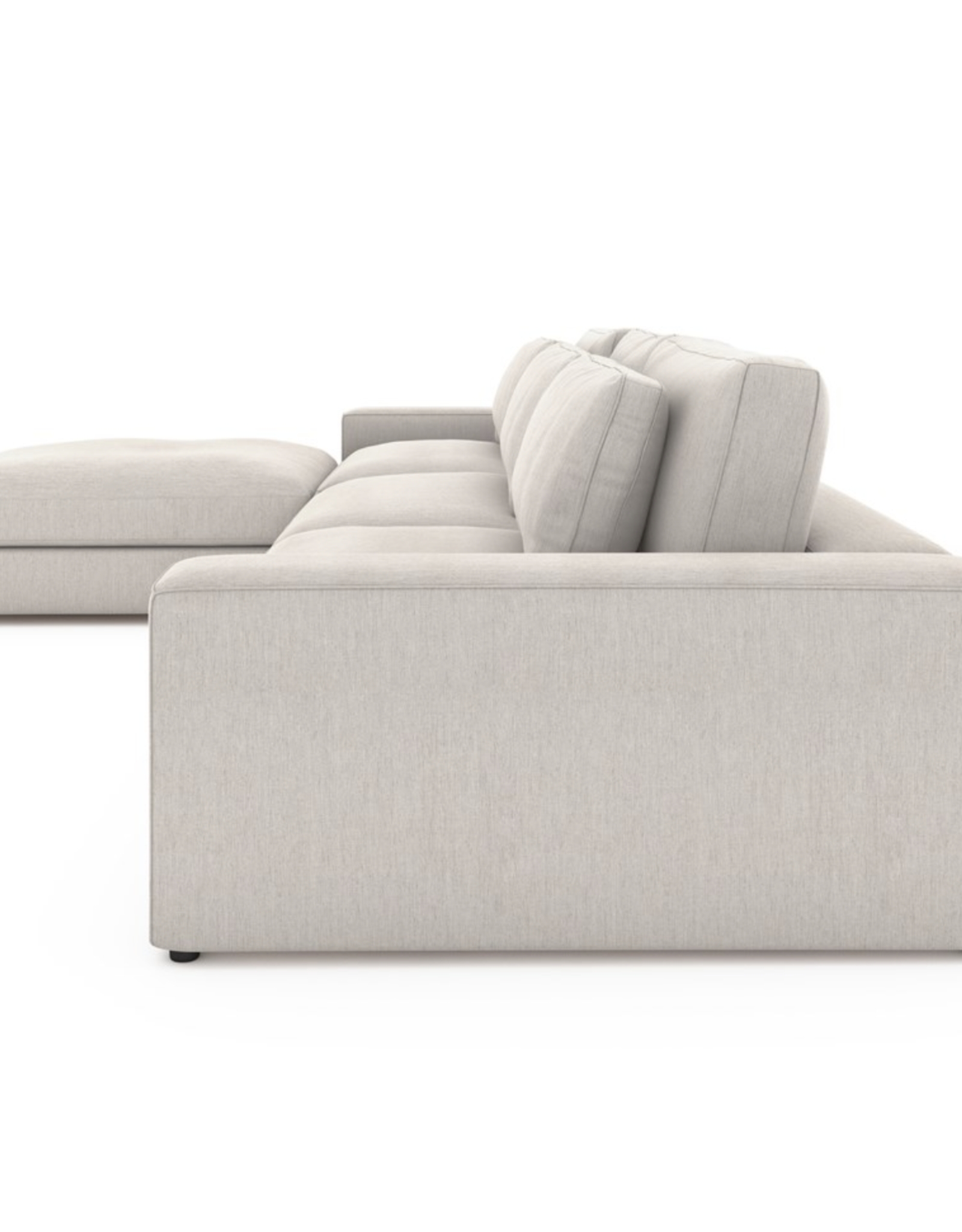 Bloor 3 pc Sectional Sofa w/Ottoman in Essence Natural