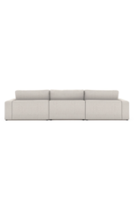 Bloor 3 pc Sectional Sofa w/Ottoman in Essence Natural