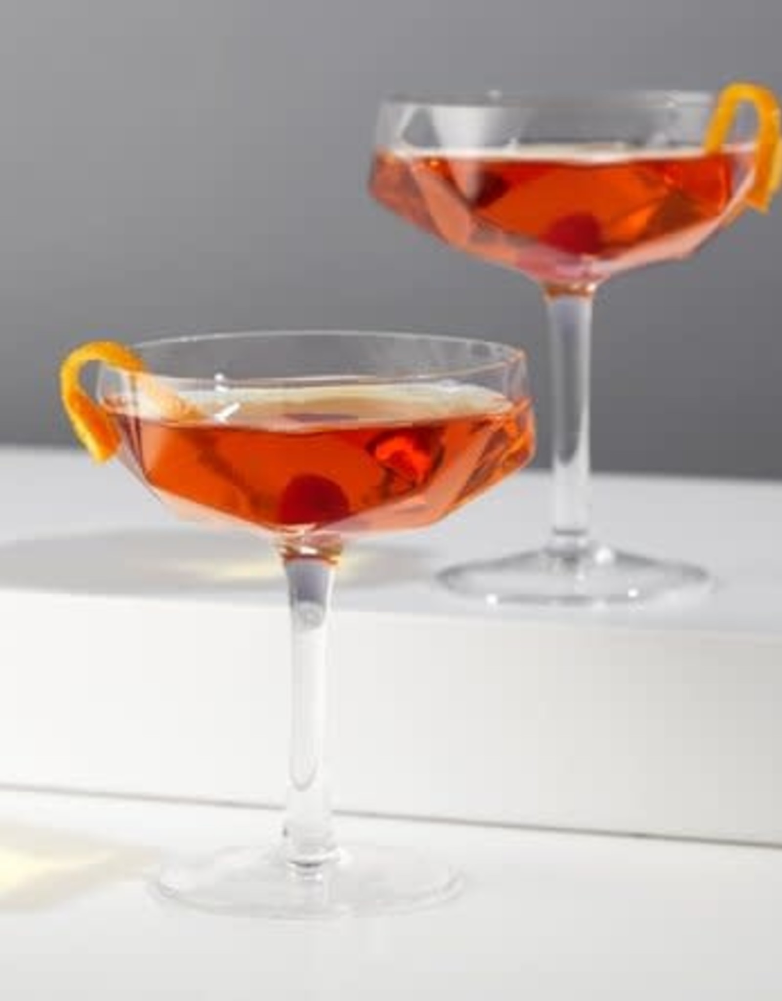 Faceted Crystal Coupe (per glass)