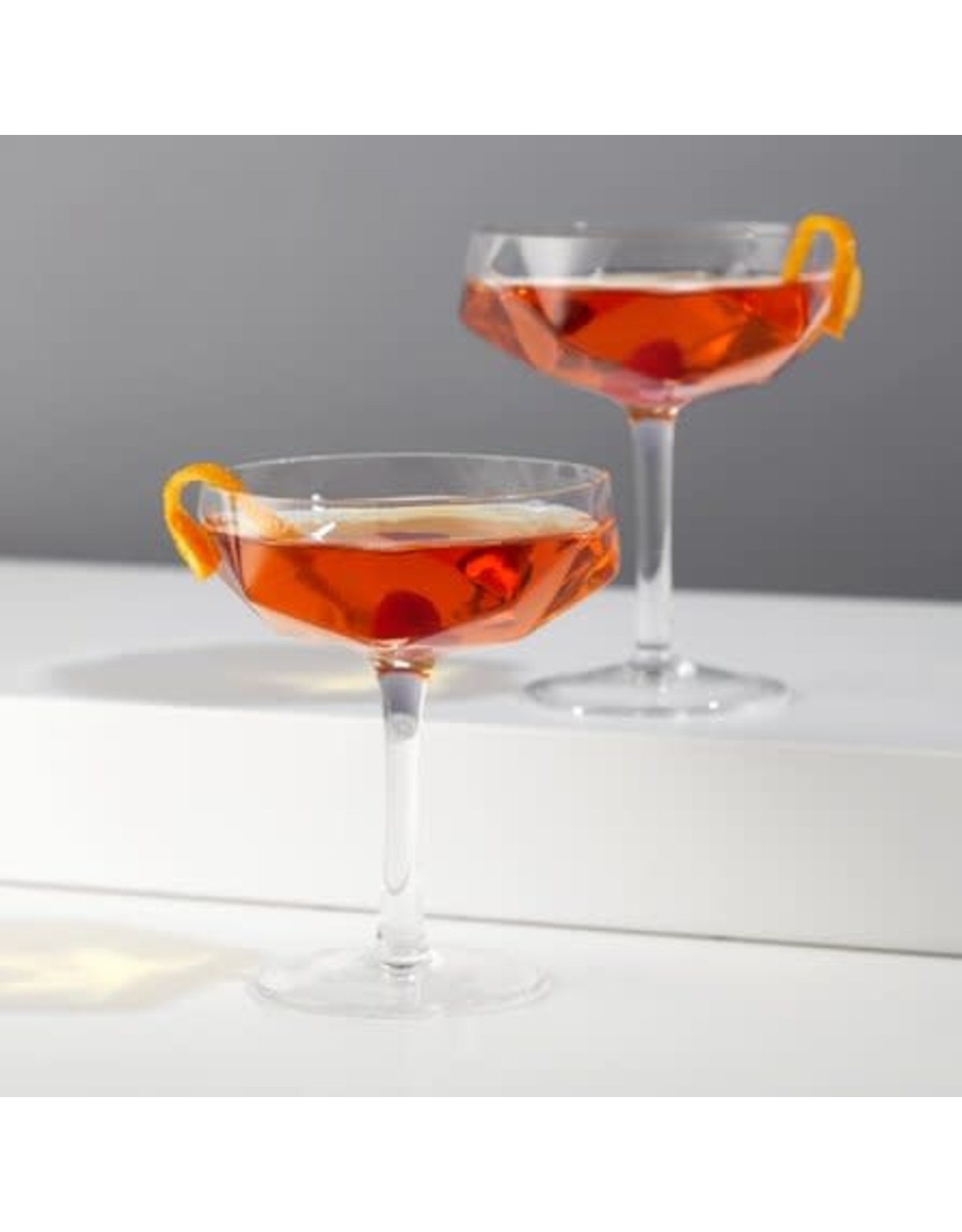 Faceted Crystal Coupe (per glass)