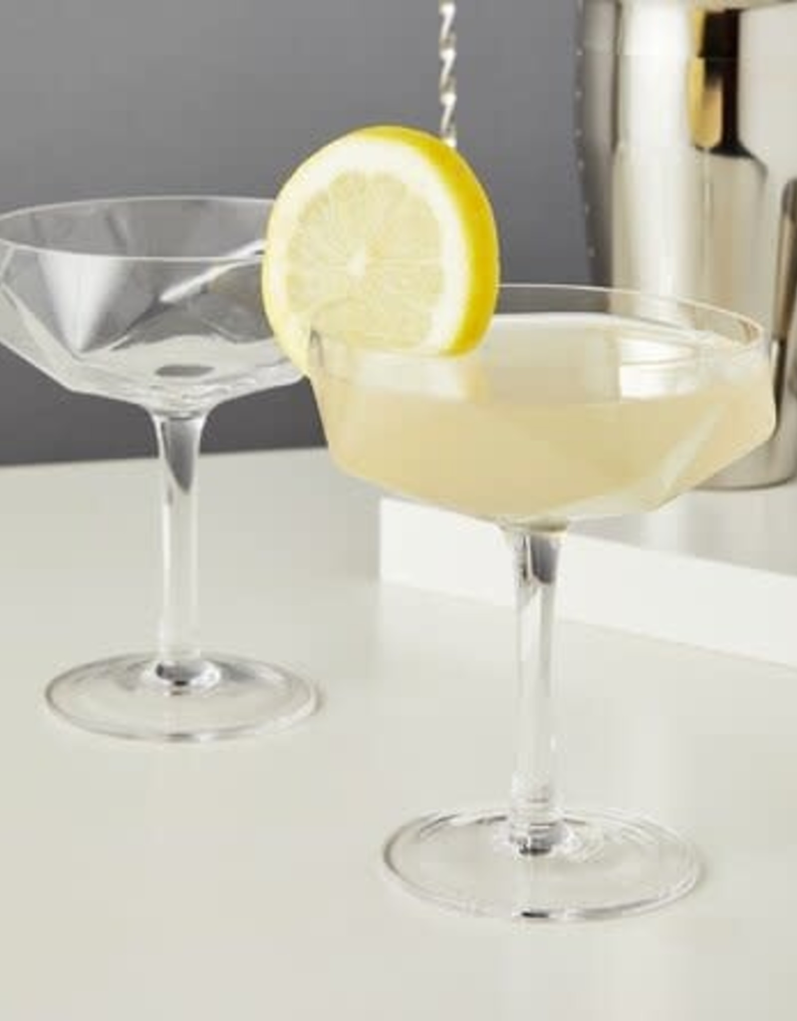 Faceted Crystal Coupe (per glass)