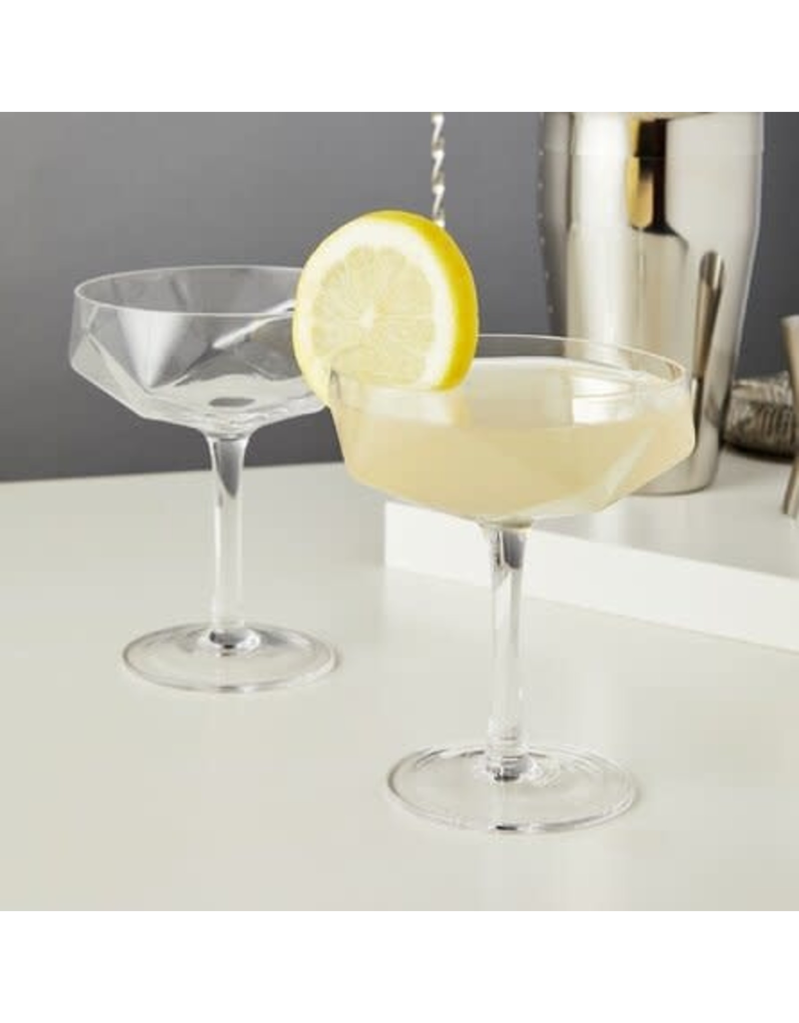 Faceted Crystal Coupe (per glass)