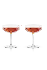 Faceted Crystal Coupe (per glass)