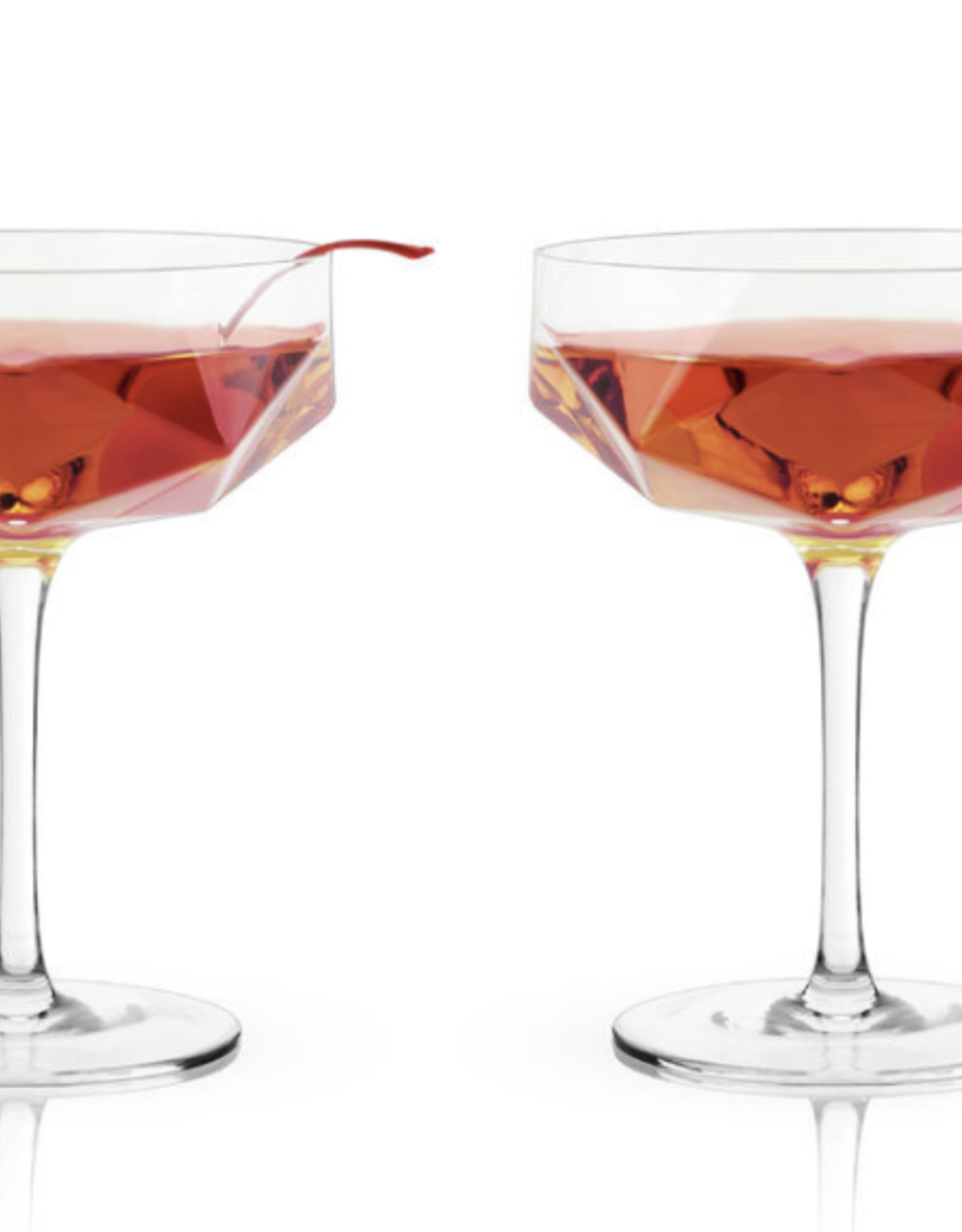 Faceted Crystal Coupe (per glass)