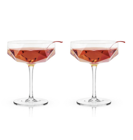 Faceted Crystal Coupe (per glass)