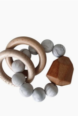 Hayes Silicone & Wood Teether - Howlite