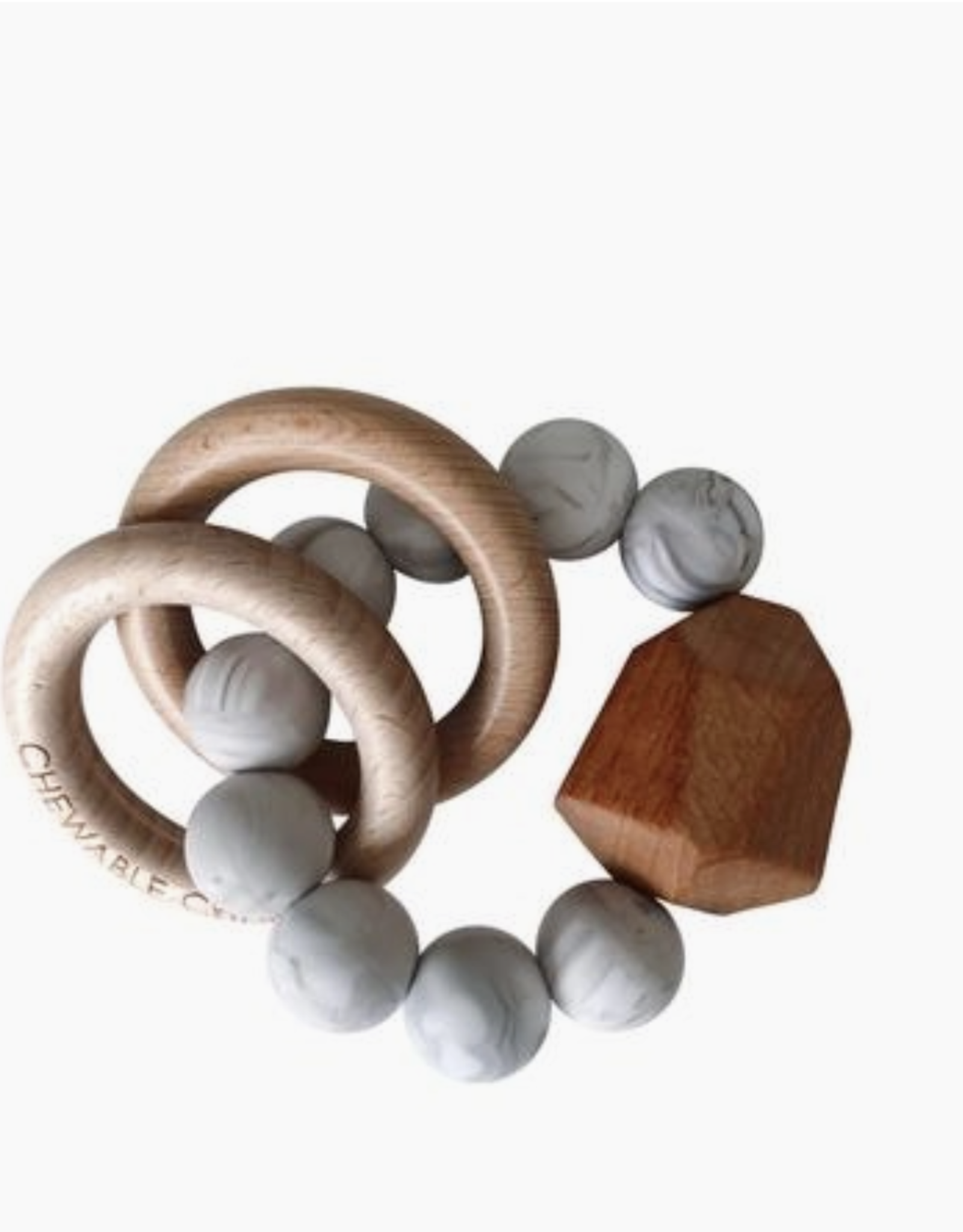 Hayes Silicone & Wood Teether - Howlite