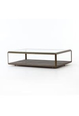 Shagreen Shadowbox Brass/Grey Coffee Table