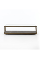 Shagreen Shadowbox Brass/Grey Coffee Table