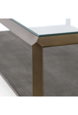 Shagreen Shadowbox Brass/Grey Coffee Table