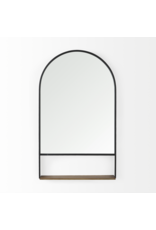 Cora Arched Wall Mirror with Shelf