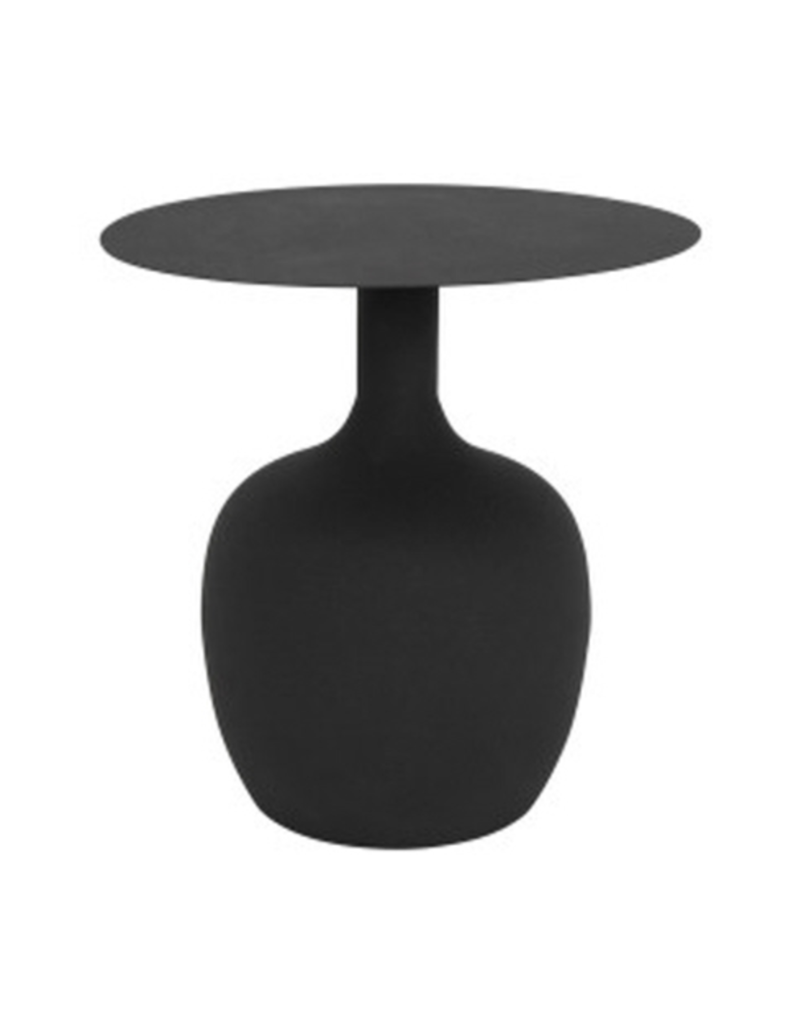Textured Table in Black - 18" D x 18" H