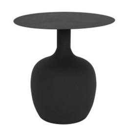 Textured Table in Black - 18" D x 18" H