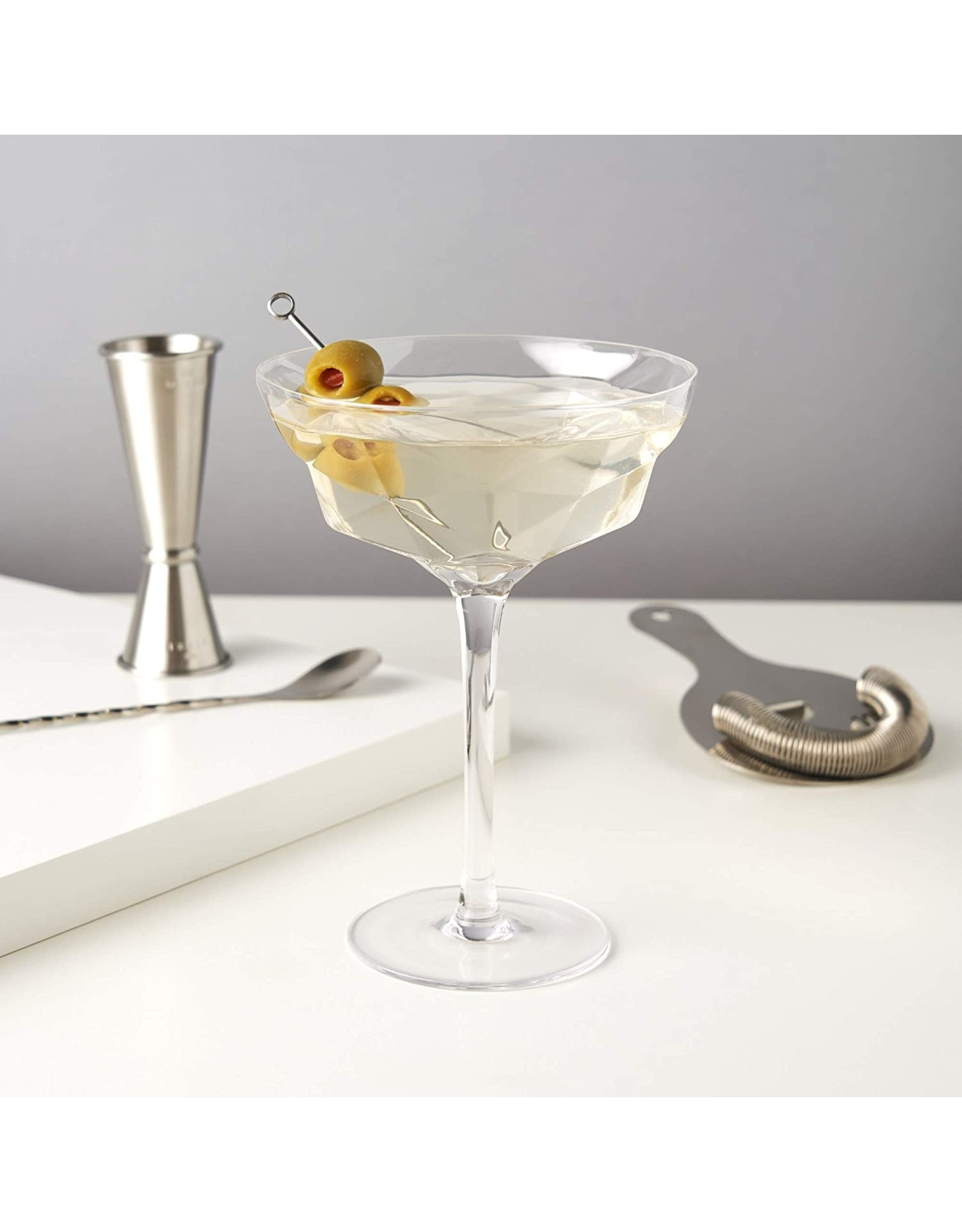 Faceted Martini Glass