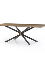 Spider Dining Table in Bright Brass Clad - 94"
