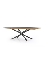 Spider Dining Table in Bright Brass Clad - 94"