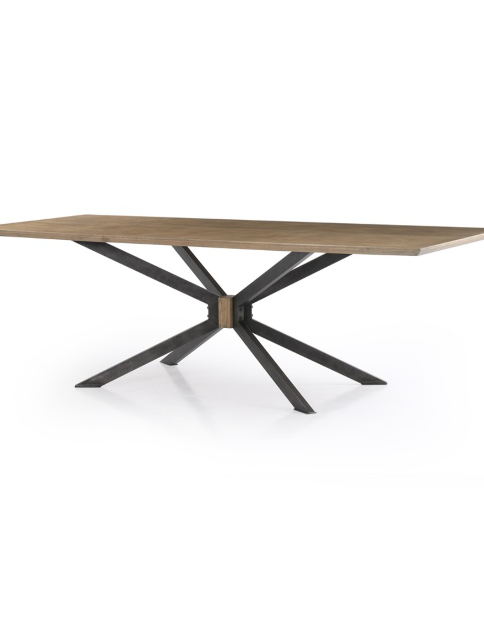 Spider Dining Table in Bright Brass Clad - 94"