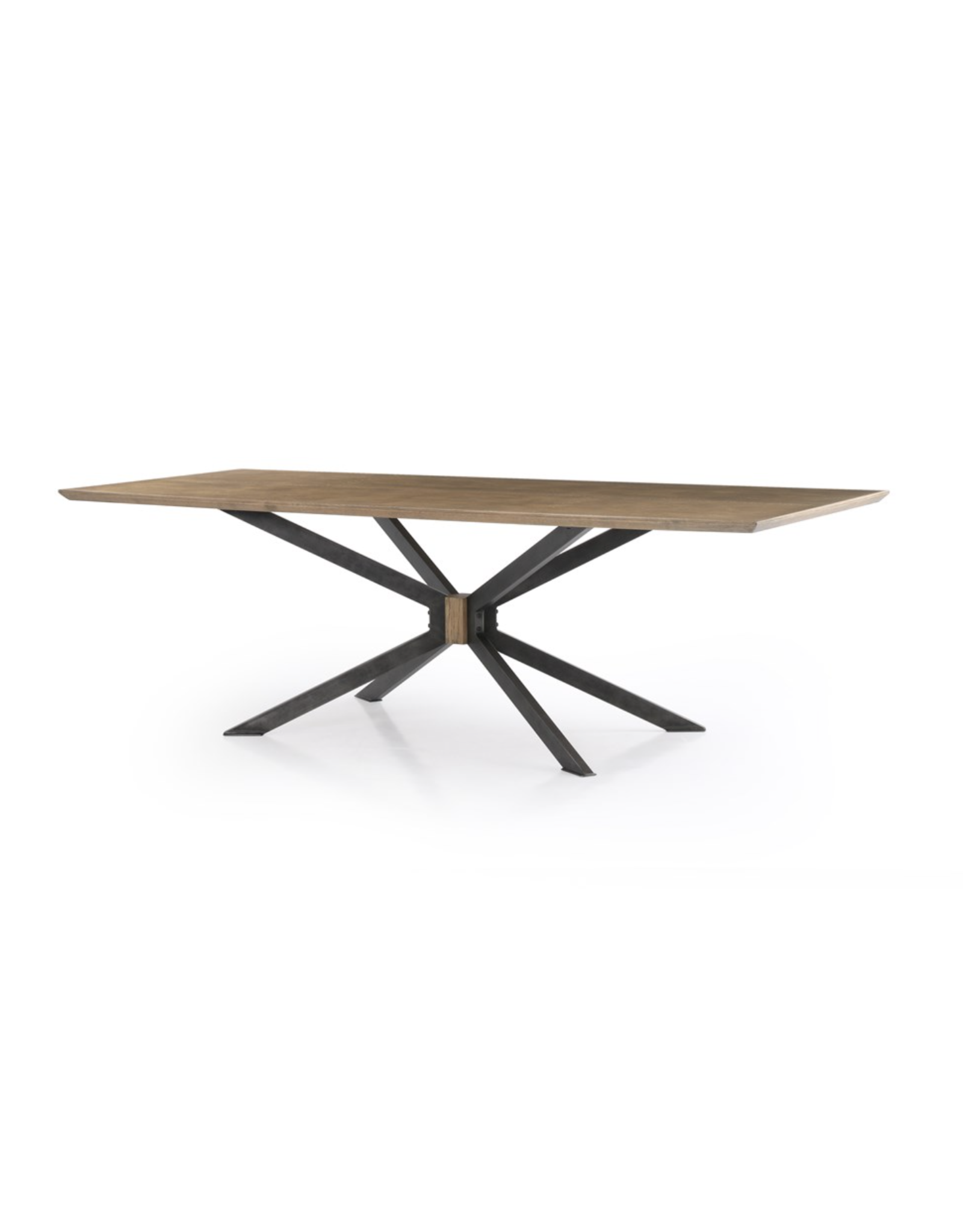 Spider Dining Table in Bright Brass Clad - 94"