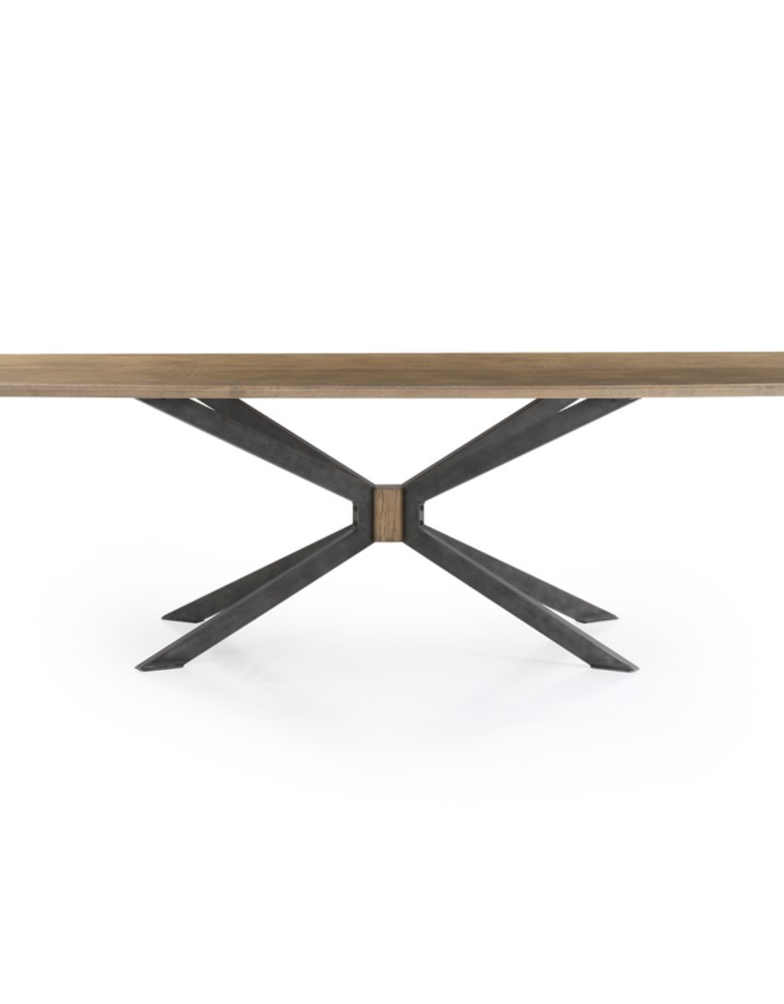 Spider Dining Table in Bright Brass Clad - 94"