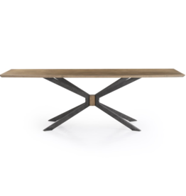 Spider Dining Table in Bright Brass Clad - 94"
