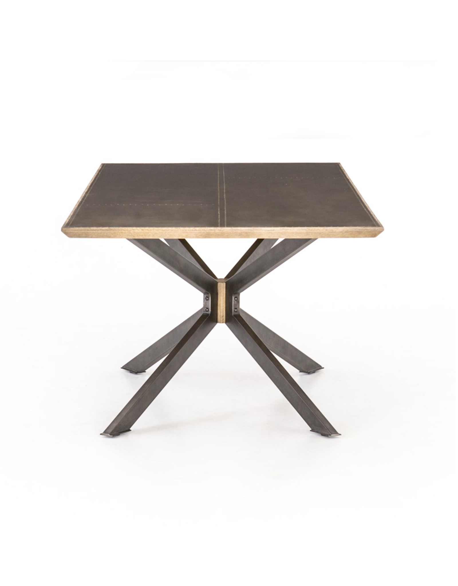 Spider Dining Table in Bright Brass Clad - 94"