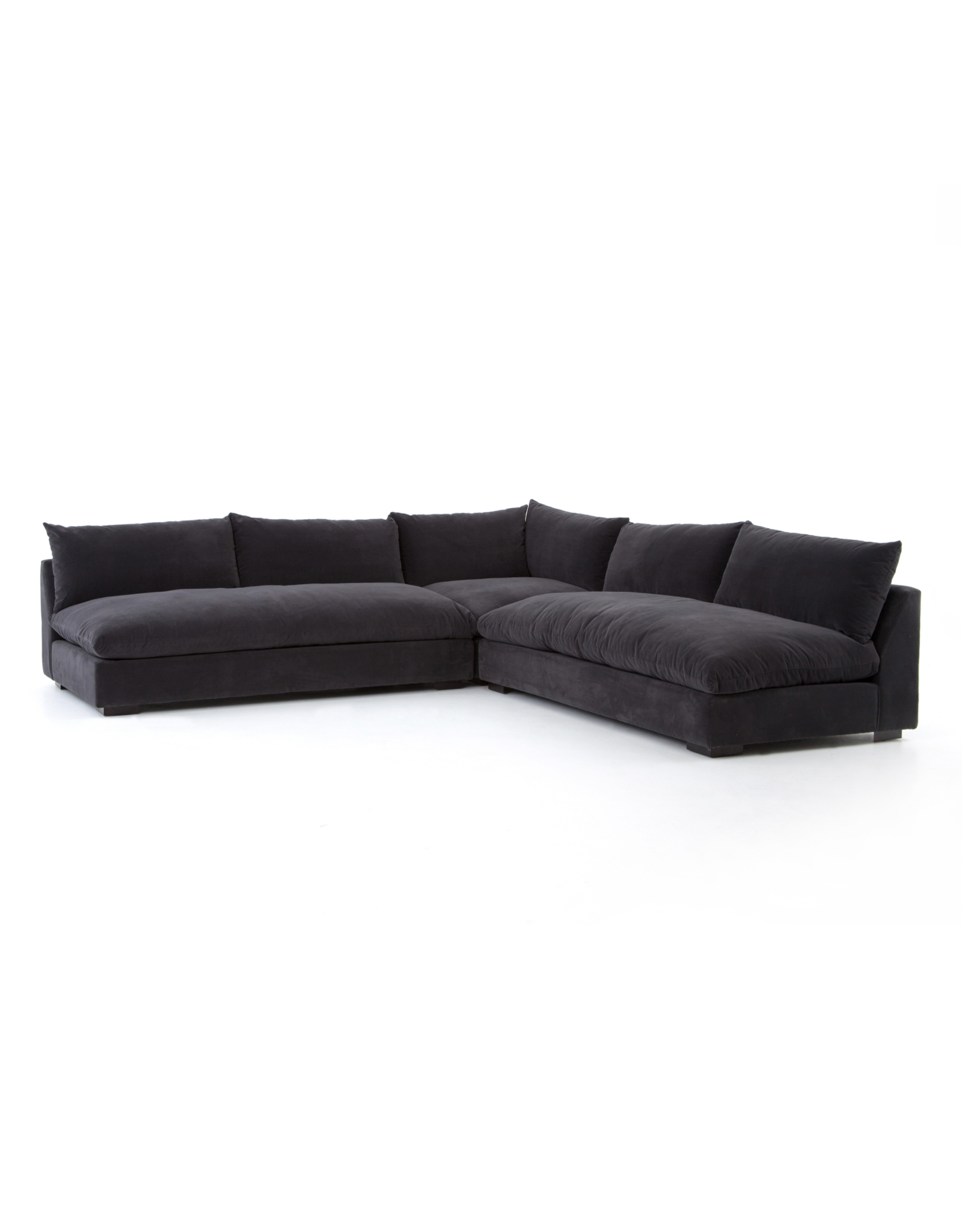 Grant Sectional in Henry Charcoal