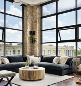 Grant Sectional in Henry Charcoal