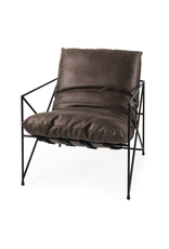 Leonidas Brown Faux Leather Chair