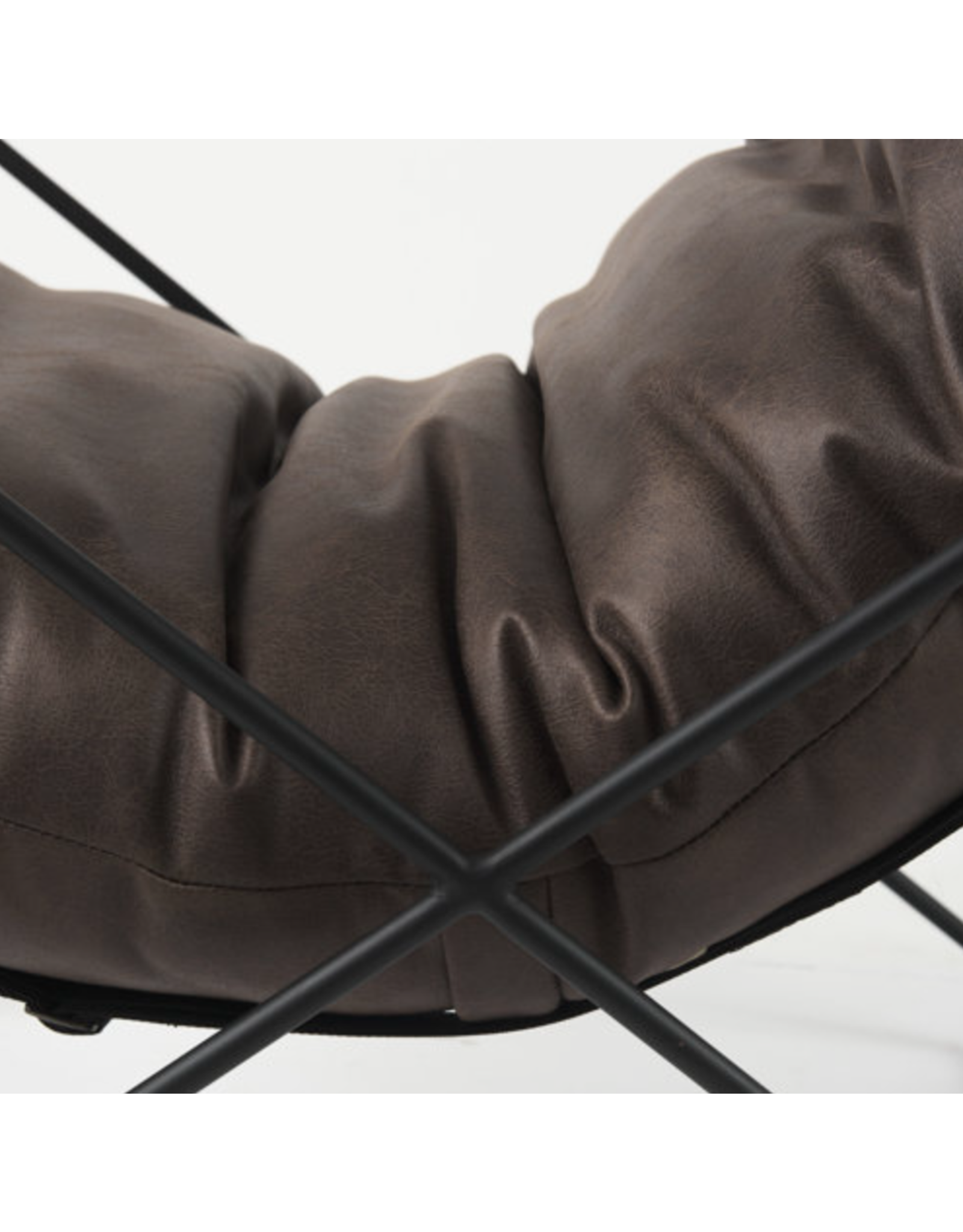 Leonidas Brown Faux Leather Chair