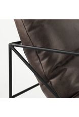 Leonidas Brown Faux Leather Chair