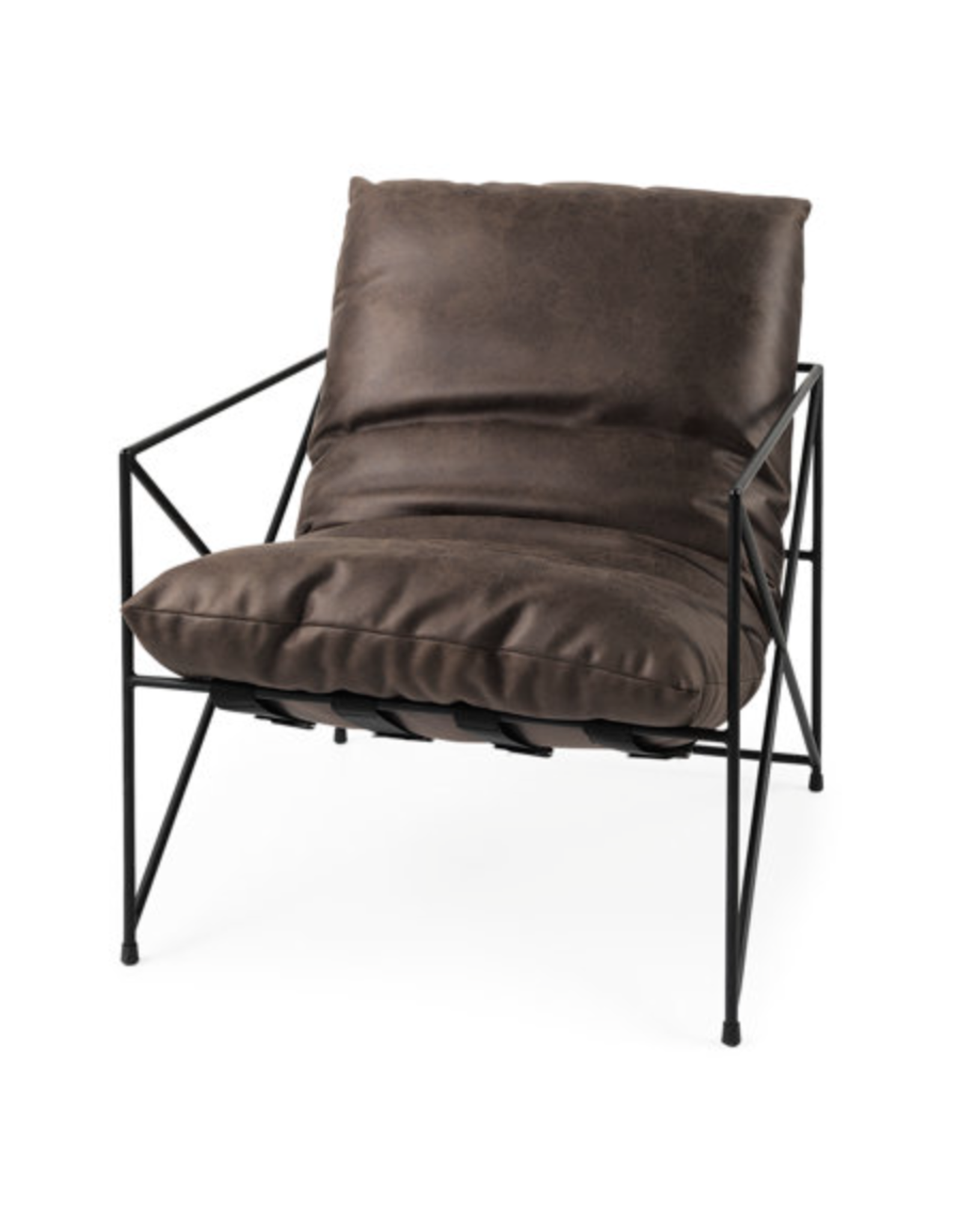 Leonidas Brown Faux Leather Chair