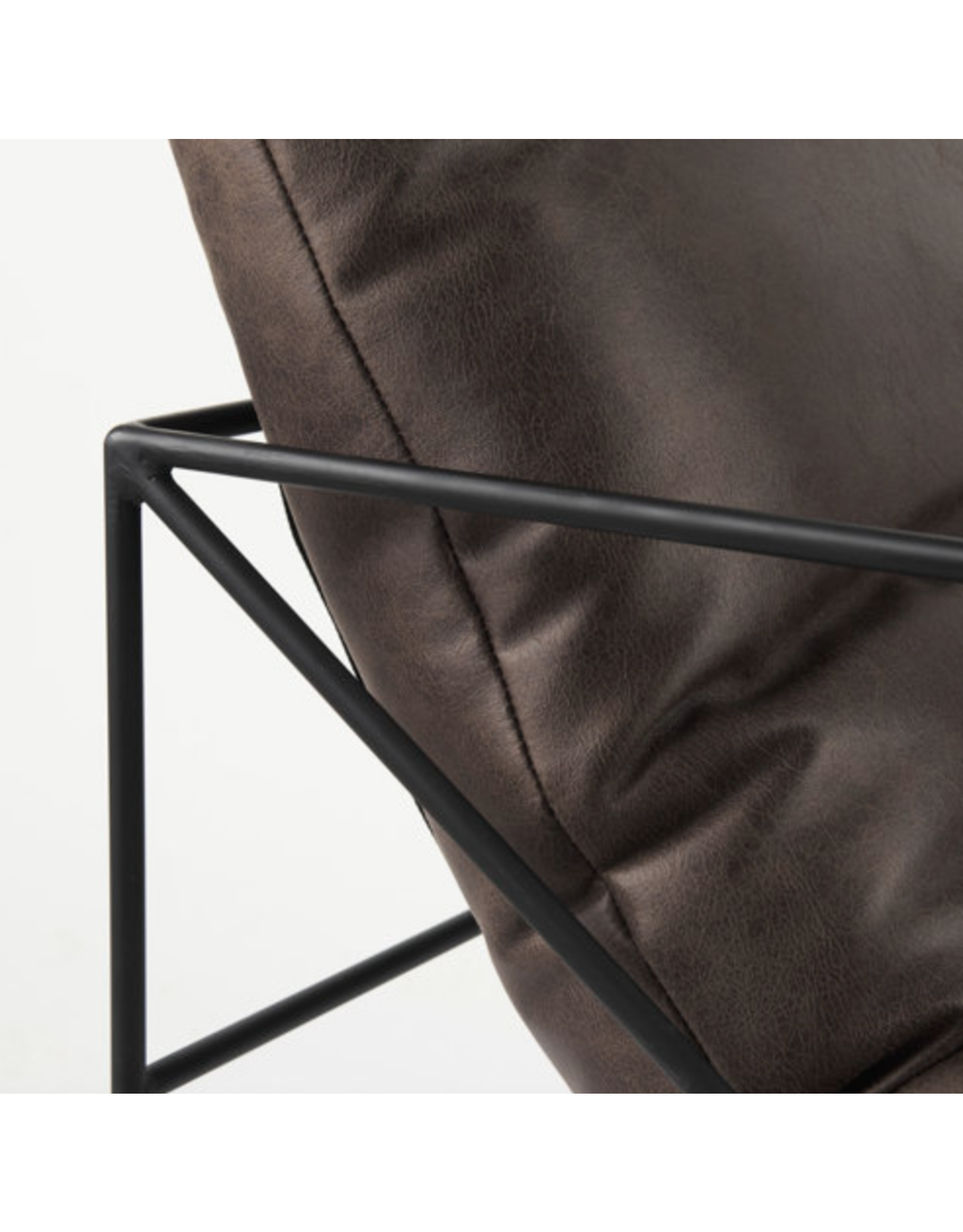 Leonidas Brown Faux Leather Chair