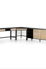 Clarita Desk System with Filing Credenza - Black