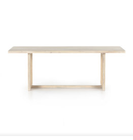 Clarita Dining Table in White Wash Mango