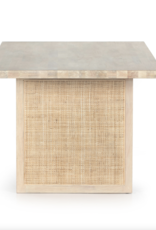 Clarita Dining Table in White Wash Mango