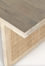 Clarita Dining Table in White Wash Mango