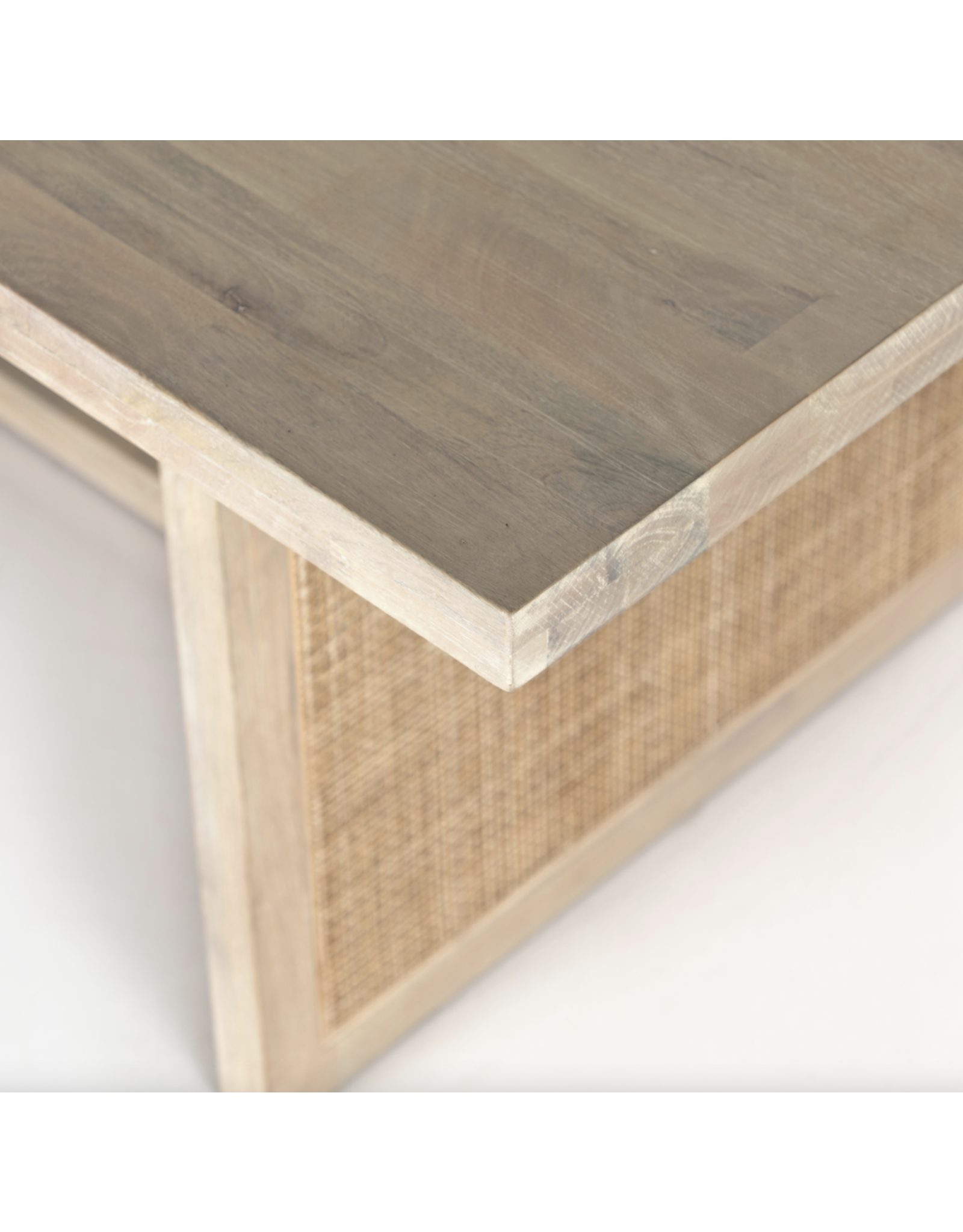 Clarita Dining Table in White Wash Mango