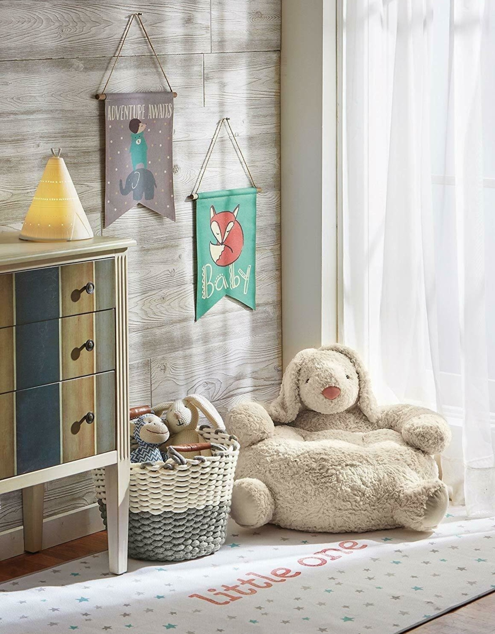 Ivory Bunny Plush Chair