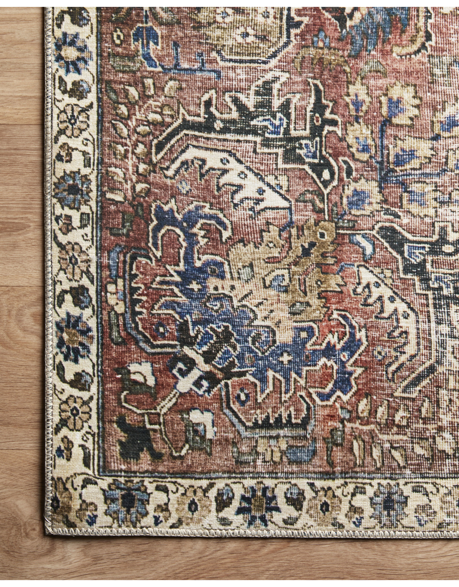 Chris Loves Julia x Loloi Jules Rug JUL-01 Merlot/Multi