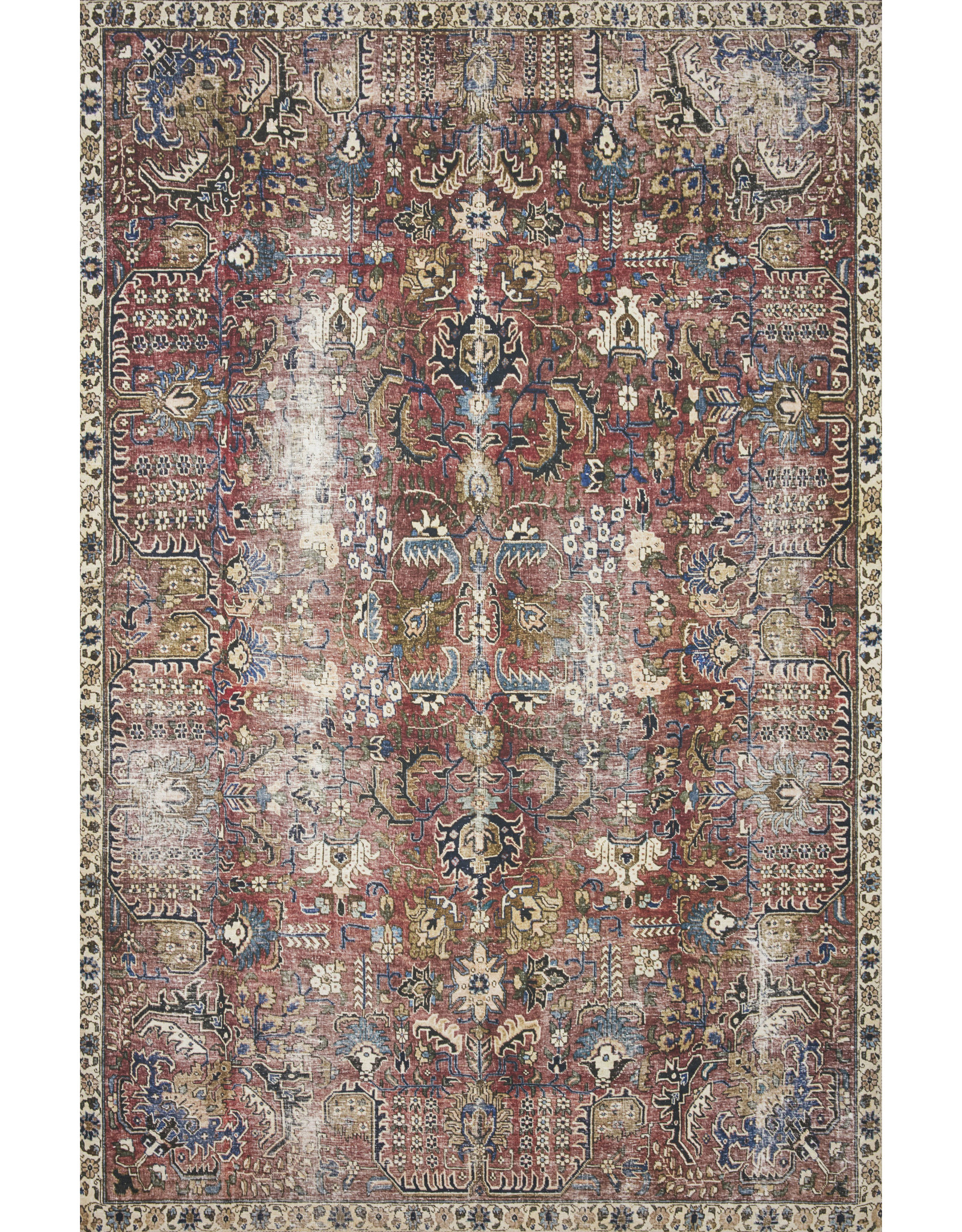 Chris Loves Julia x Loloi Jules Rug JUL-01 Merlot/Multi