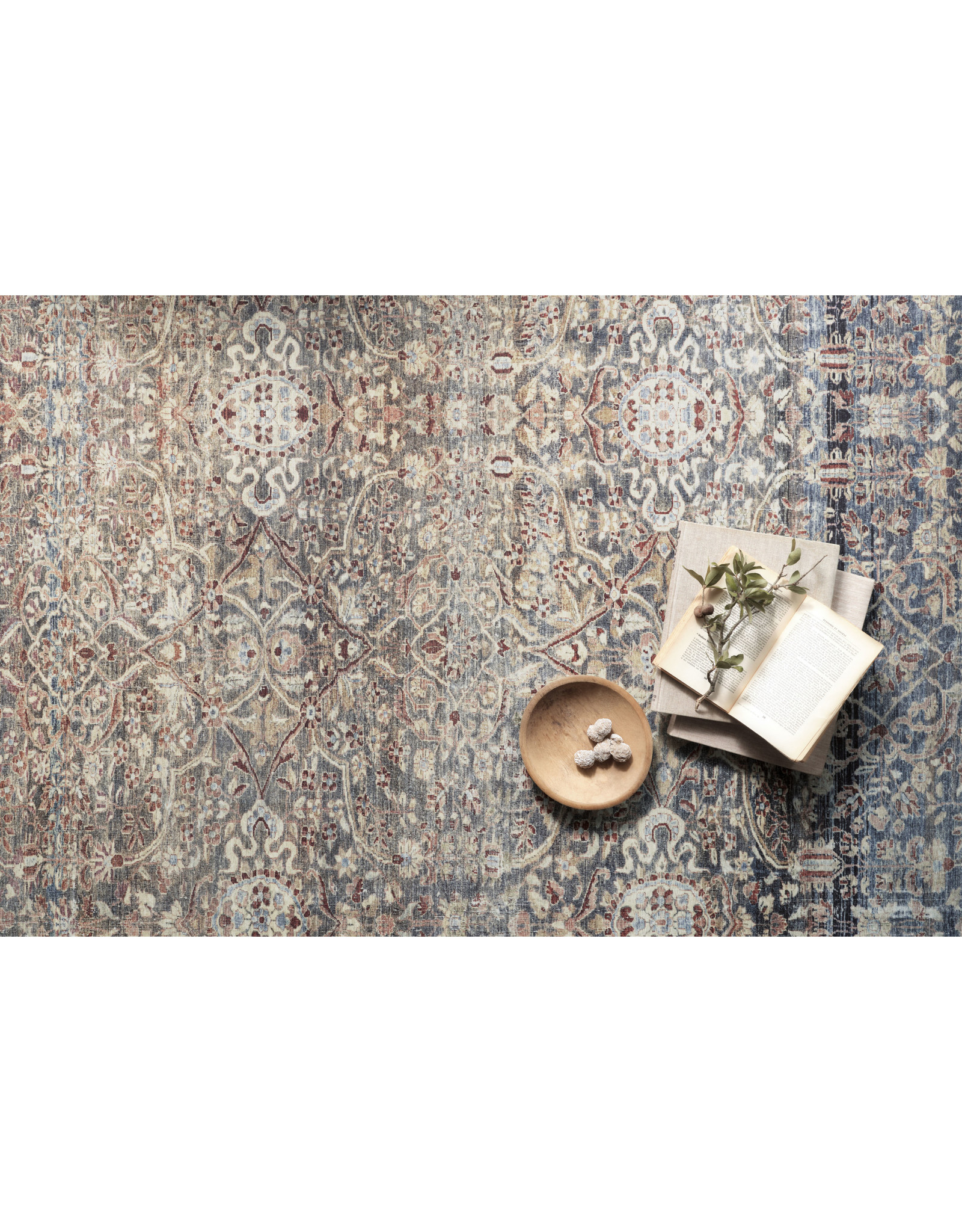 Chris Loves Julia x Loloi Jules Rug JUL-06 Denim/Spice