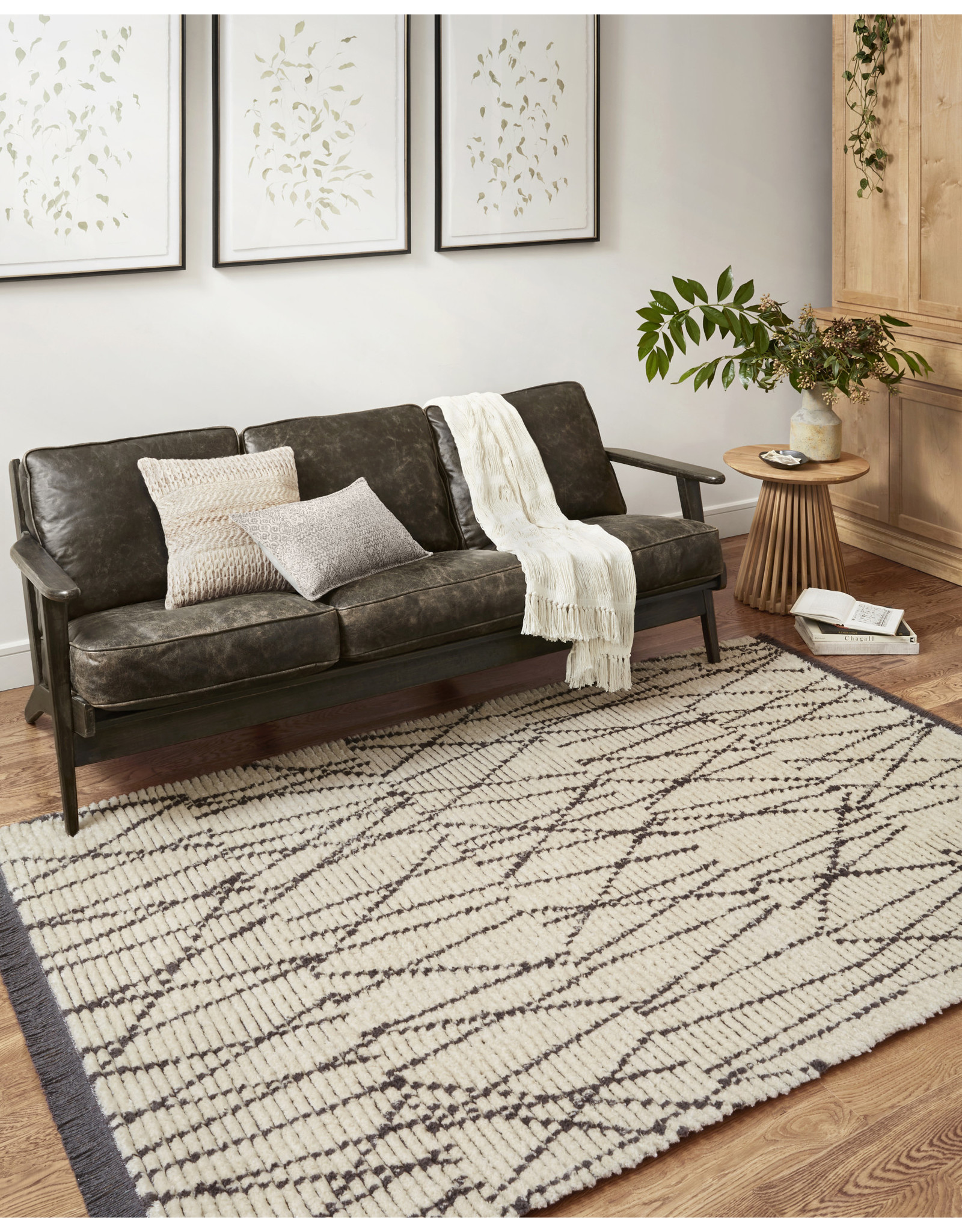 Chris Loves Julia x Loloi Alice Rug ALI-01 Cream/Charcoal