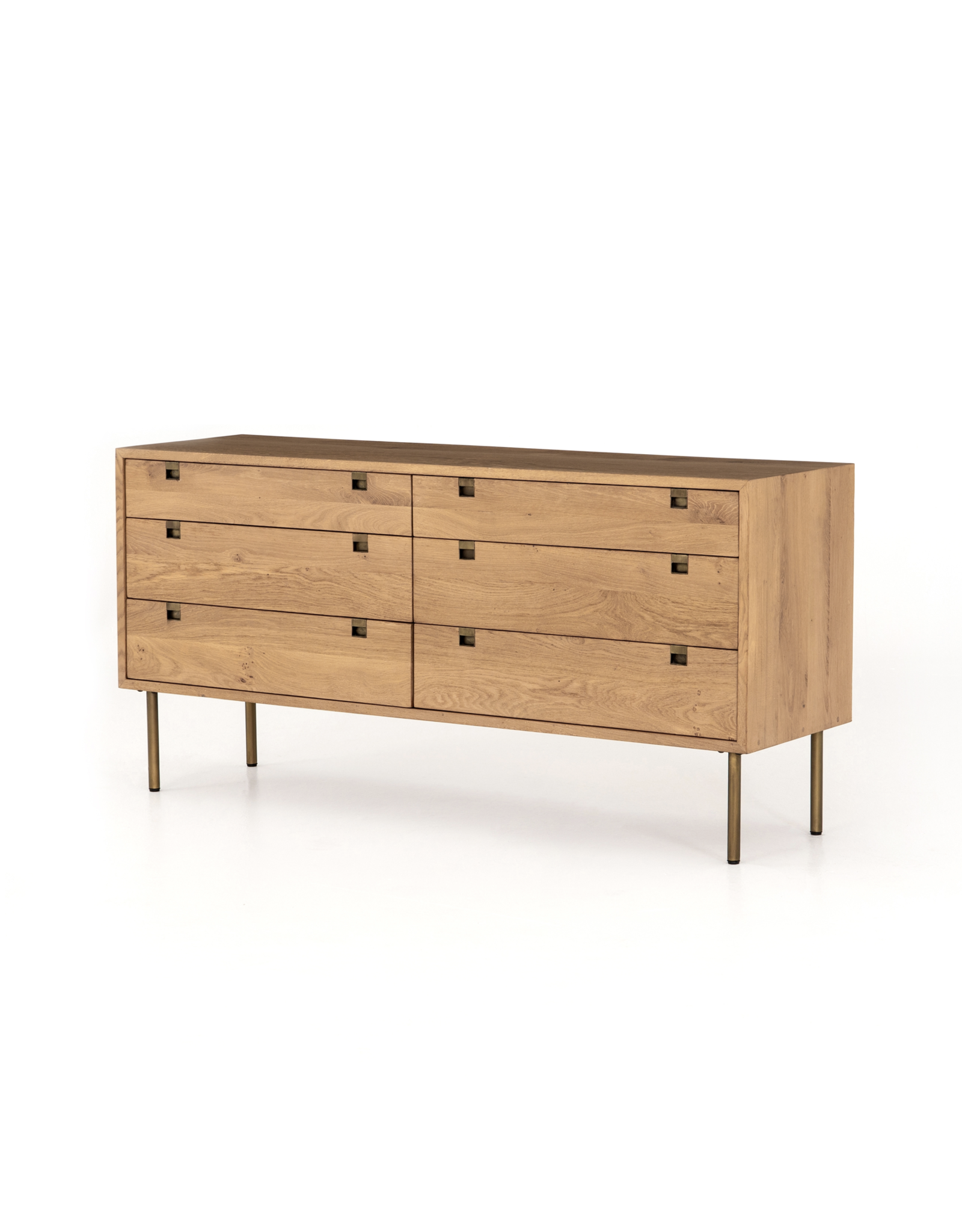 Carlisle 6 Drawer Dresser in Natural Oak