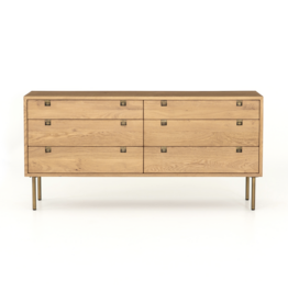 Carlisle 6 Drawer Dresser in Natural Oak