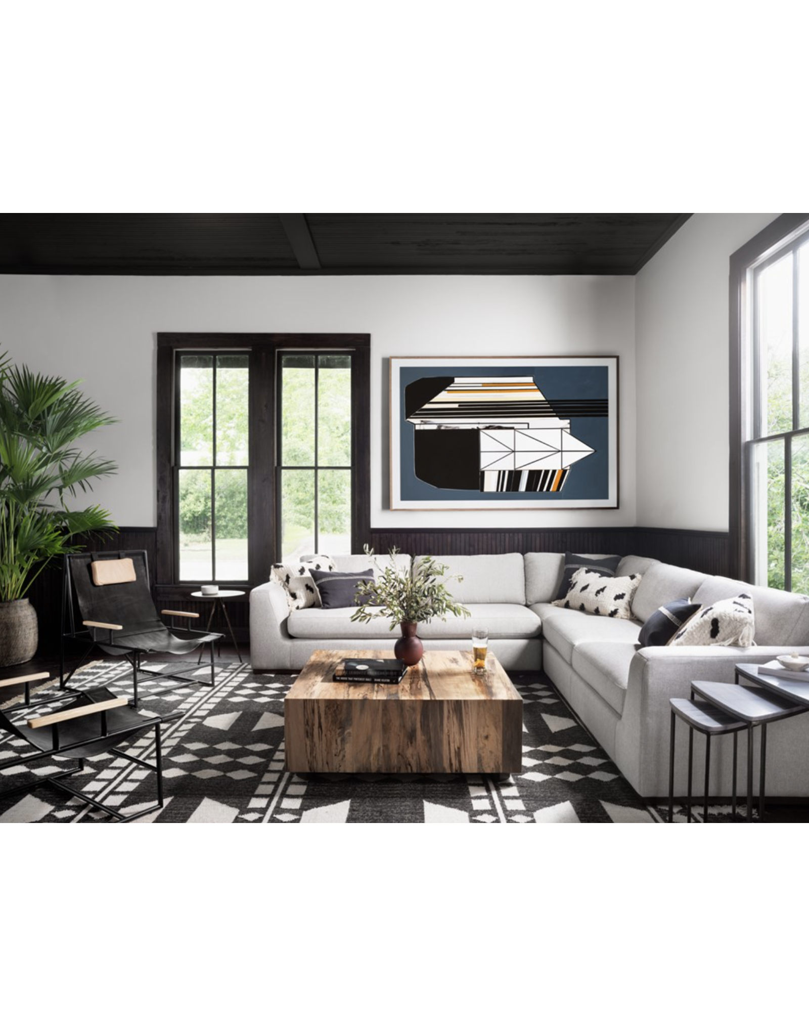 Colt 3 Piece Sectional in Aldred Silver